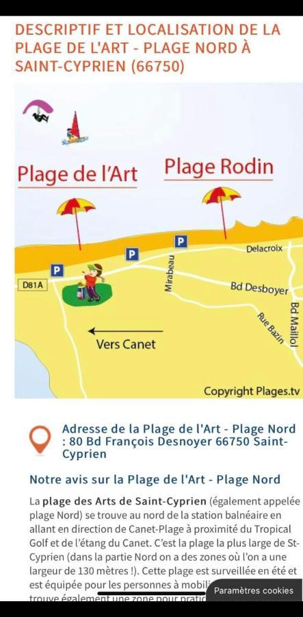 Appartement Saint Cyprien Plage Residence Les Mas De La Mer Exterior photo